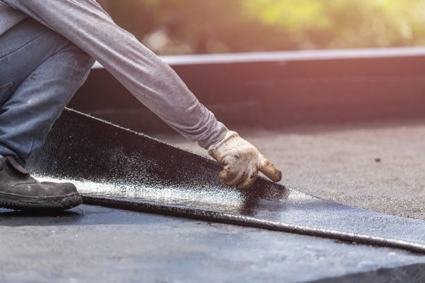 Professional Waterproofing technician working in Brooklyn, IN